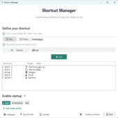 Settings — language & startup